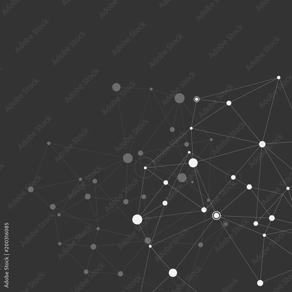 Abtract background with connected line and dots Abtract background with connected line and dots