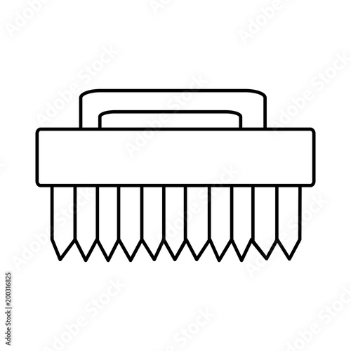 line laundry brush object to wash housework