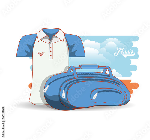 tennis men clothing icon vector illustration design