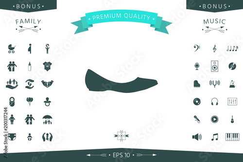 Ballerina flats - women shoe, the silhouette