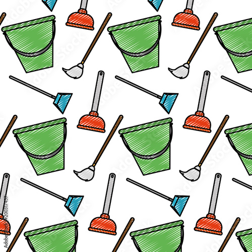 doodle domestic laundry things to clean background