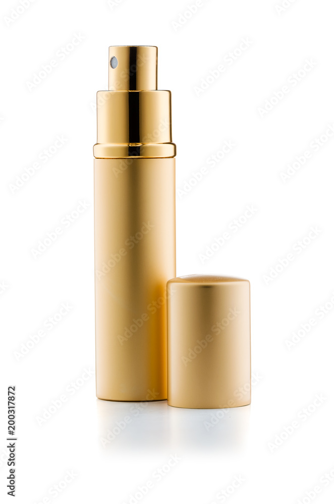 Bottle for perfume with a sprayer isolated on white background Bottle for perfume with a sprayer isolated on white background