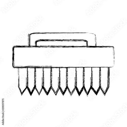 grunge laundry brush object to wash housework