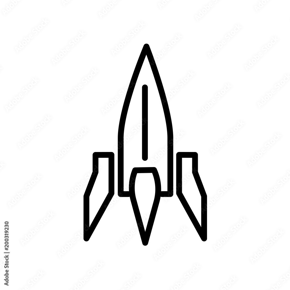 rocket icon isolated on white background rocket icon isolated on white background