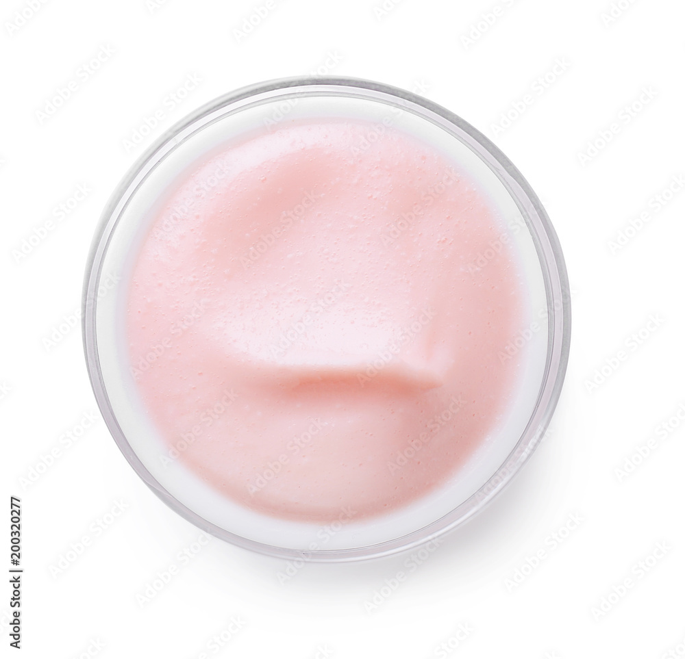 Jar of body cream on white background Jar of body cream on white background