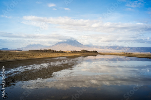 Reflection on Lake Natron 