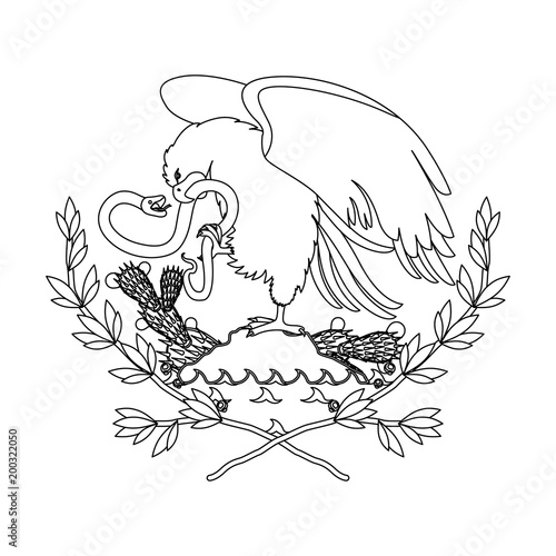 emblem of the mexican flag