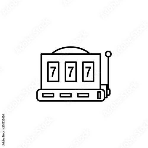 playing apparatus icon. Element of casino for mobile concept and web apps. Thin line  icon for website design and development, app development. Premium icon
