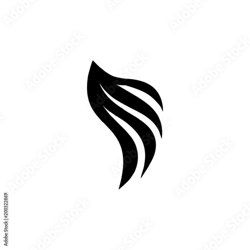 half wing logo vector