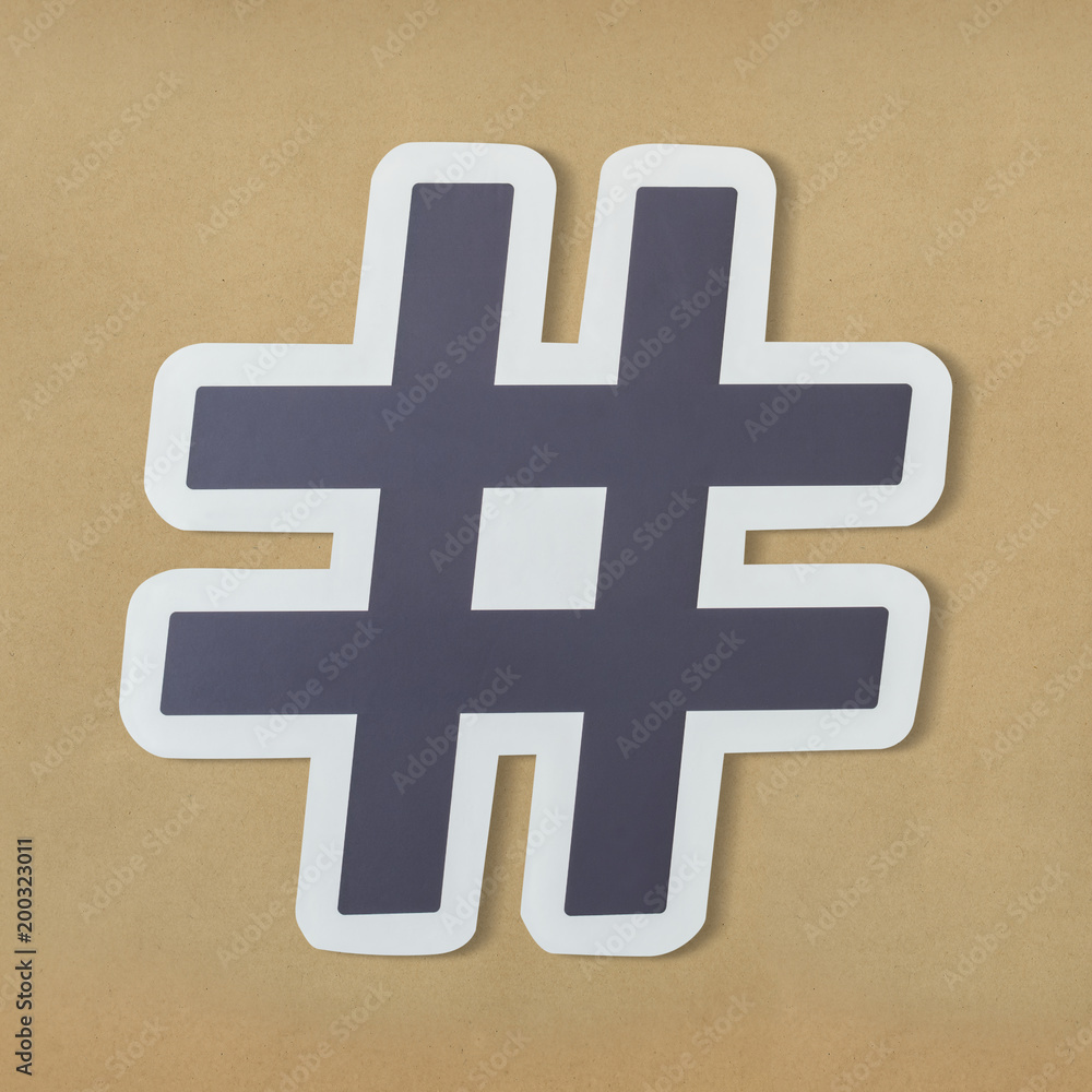 Obraz premium Hashtag digital media feed icon