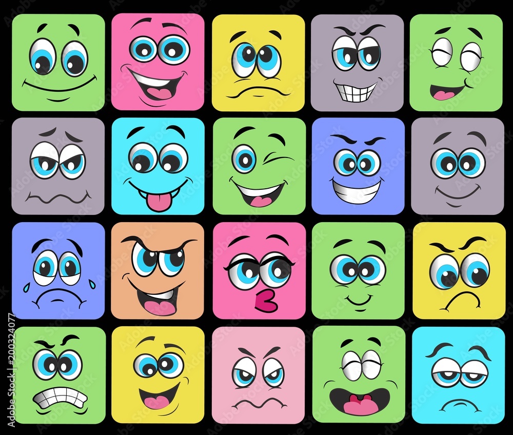 emotion set, emoji set, vector illustration emotion set, emoji set, vector illustration