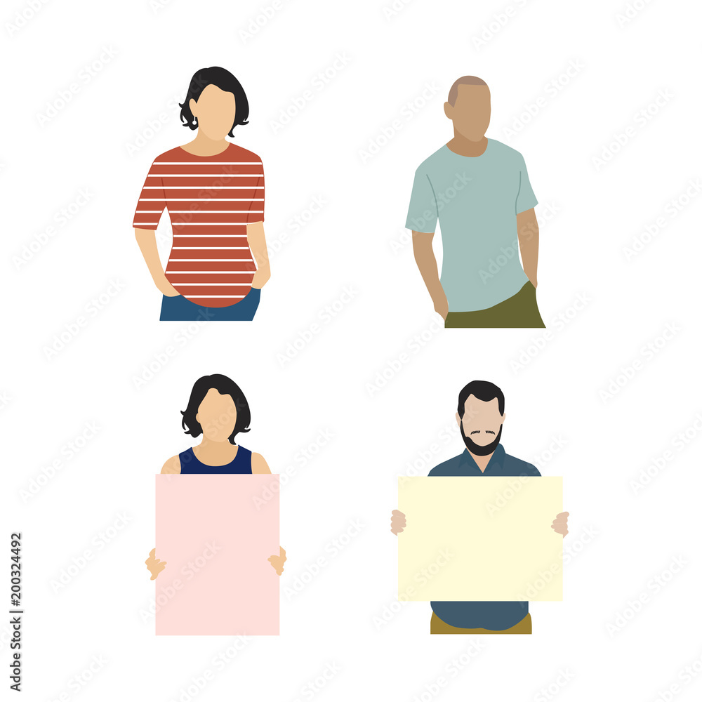 Illustration collection of people portrait Illustration collection of people portrait