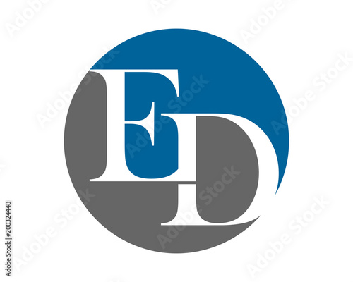 E and D gestalt initial circle typography typeface typeset logotype alphabet image vector icon