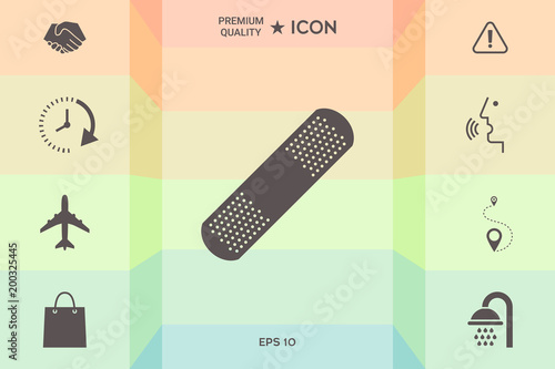 Medical  plaster, adhesive bandage icon