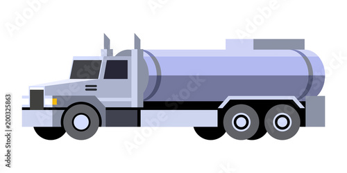 Fuel tank truck vehicle icon