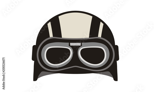 Retro Goggle Helmet vector