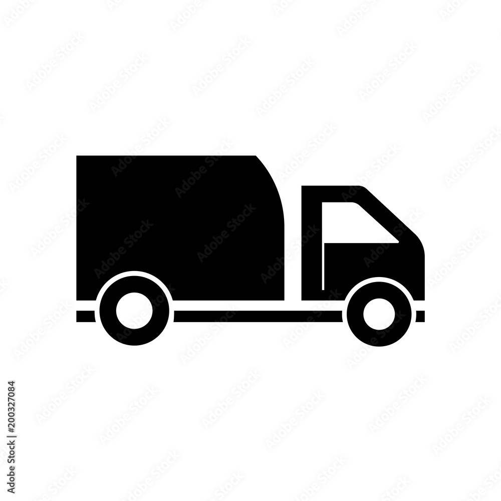Delivery truck icon isolated on white background Delivery truck icon isolated on white background