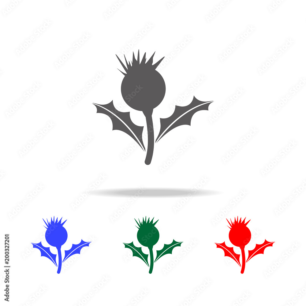 Obraz premium Thistle flower icon. Elements of United Kingdom multi colored icons. Premium quality graphic design icon. Simple icon for websites, web design, mobile app, info graphics