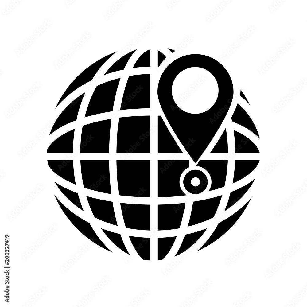 International delivery icon isolated on white background