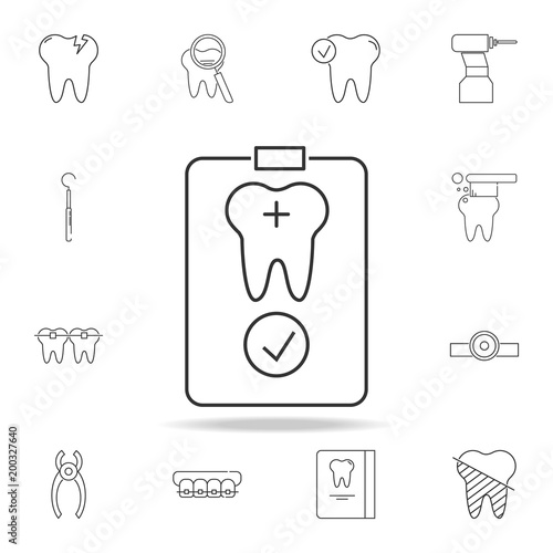 patient card icon. Detailed set of dental outline line icons. Premium quality graphic design icon. One of the collection icons for websites, web design, mobile app