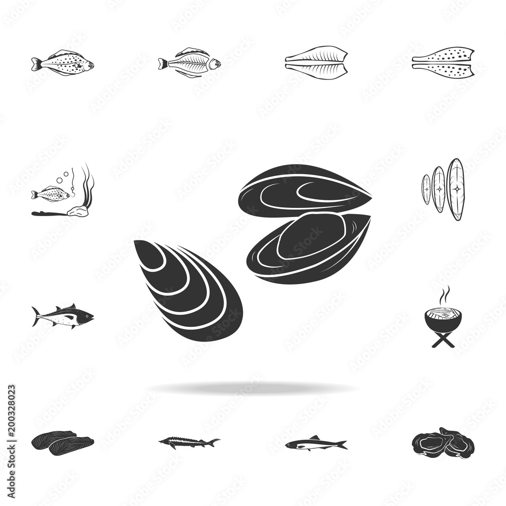 molluscs icon. Detailed set of fish illustrations. Premium quality graphic design icon. One of the collection icons for websites, web design, mobile app