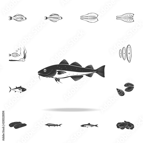 a fish icon. Detailed set of fish illustrations. Premium quality graphic design icon. One of the collection icons for websites, web design, mobile app