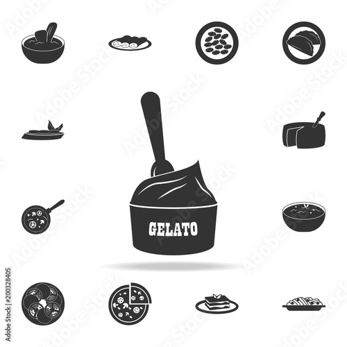 gelato icon. Detailed set of italian foods illustrations. Premium quality graphic design icon. One of the collection icons for websites; web design; mobile app