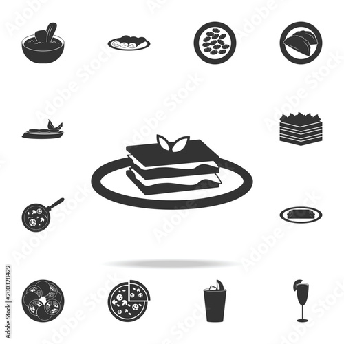 lasagna icon. Detailed set of italian foods illustrations. Premium quality graphic design icon. One of the collection icons for websites; web design; mobile app