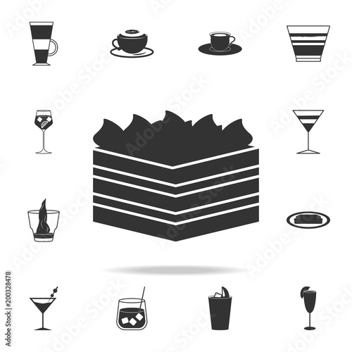tiramisu icon. Detailed set of italian foods illustrations. Premium quality graphic design icon. One of the collection icons for websites; web design; mobile app