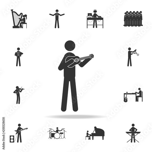 banjo player icon. Detailed set of music icons. Premium quality graphic design. One of the collection icons for websites; web design; mobile app