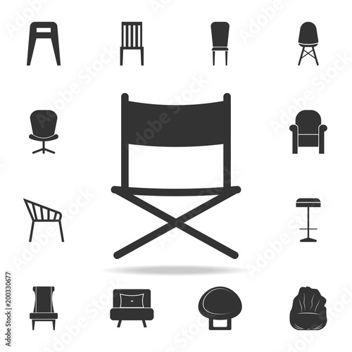 folding chair icon. Detailed set of furniture icons. Premium quality graphic design. One of the collection icons for websites; web design; mobile app