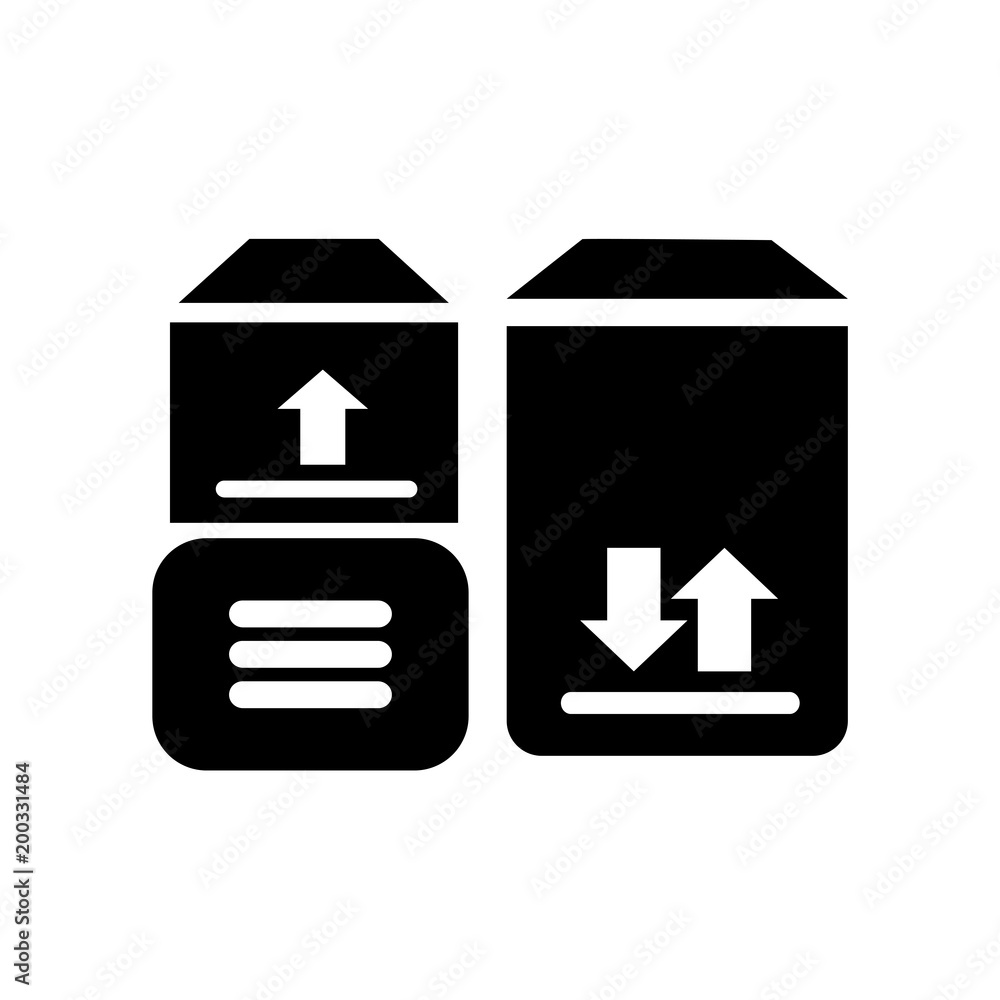 Packages storage for delivery icon isolated on white background Packages storage for delivery icon isolated on white background