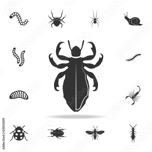 lice. Detailed set of insects items icons. Premium quality graphic design. One of the collection icons for websites, web design, mobile app