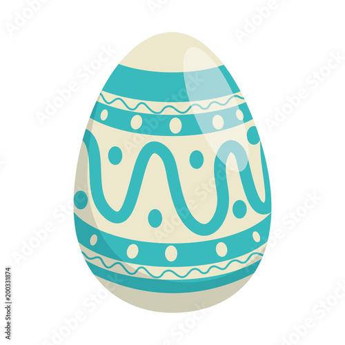 painted easter egg with ethnicity pattern vector illustration design