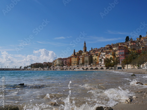 Menton plage cote d'azur France