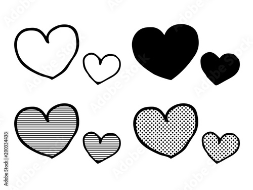 ハートの漫画素材