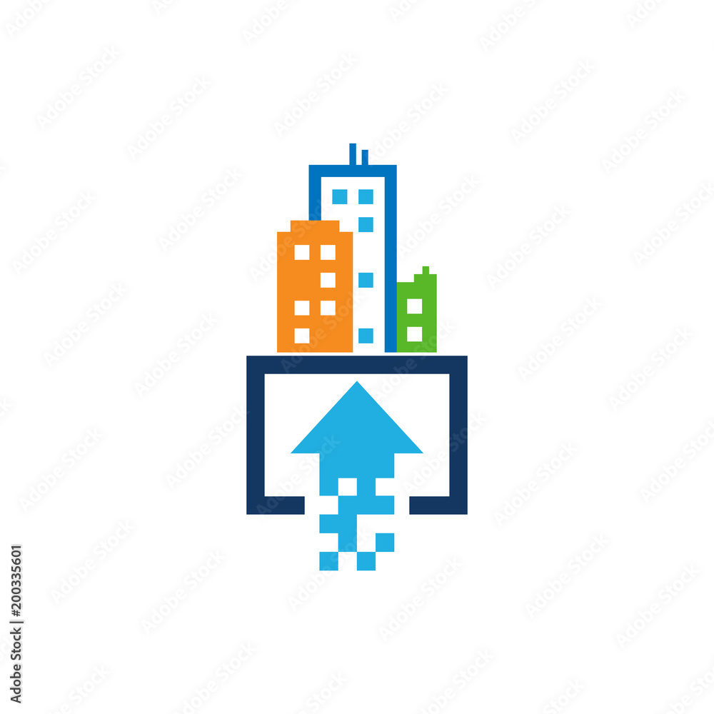 Upload Town Logo Icon Design