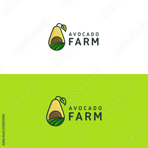 Avocado Farm logo template