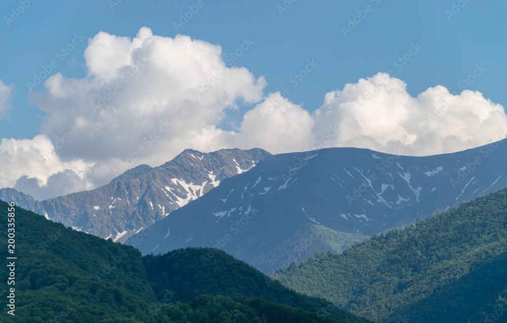 A mountain view in Transylvania area A mountain view in Transylvania area