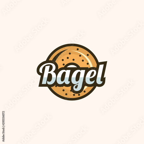 bagel logo design, bagel vector