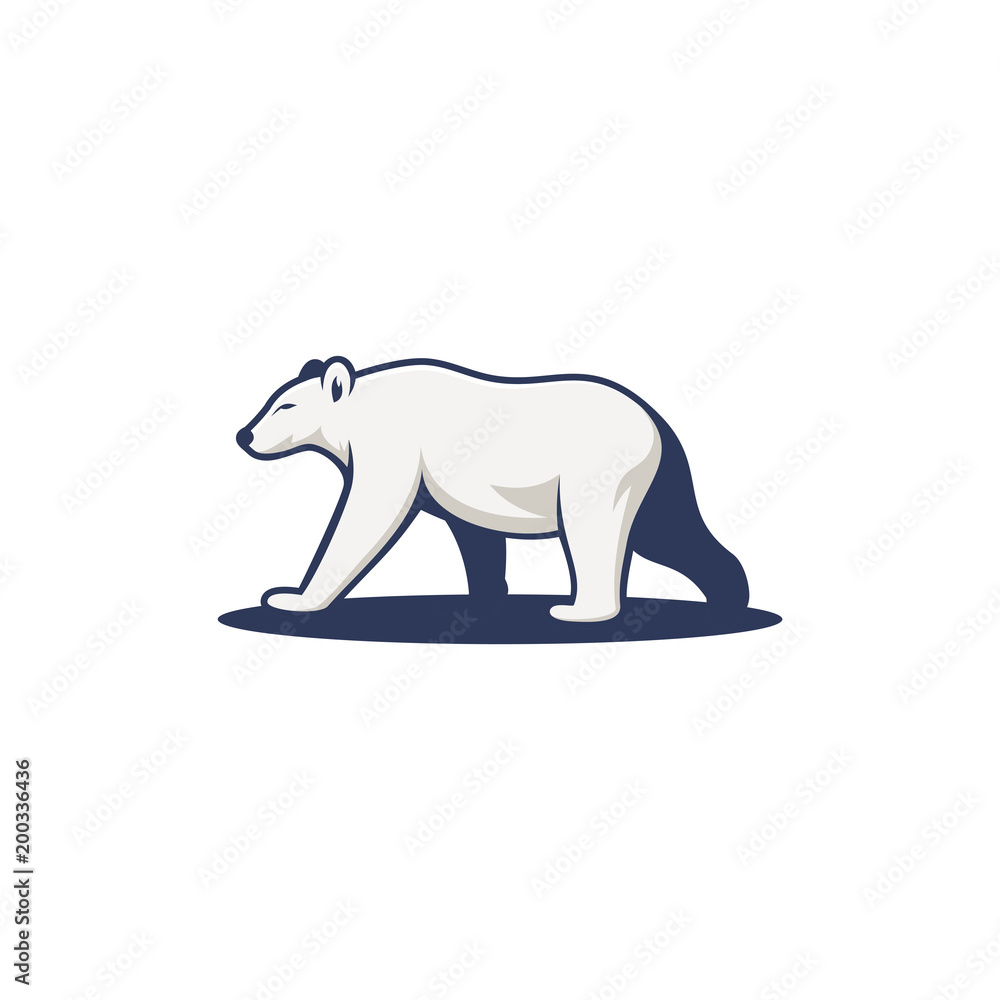 Fototapeta premium Bear White Illustration Design