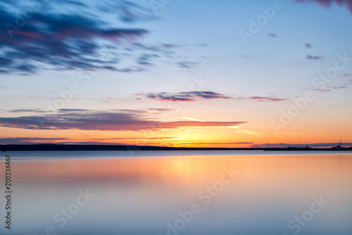 Dawn over the water. Horizon. © mazurevanasta