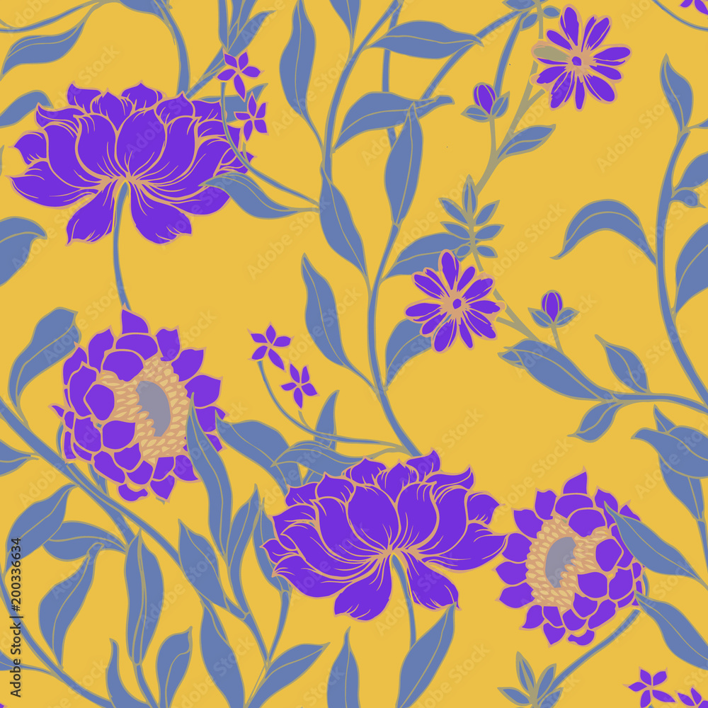 Obraz premium Abstract elegance pattern with floral background.