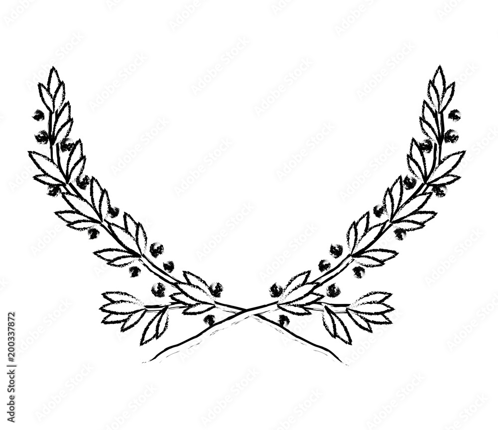 Fototapeta premium plant branch with leaves