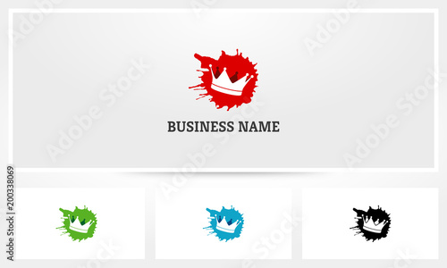Crown King Blood Splat Logo