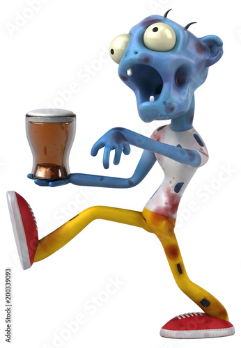 Fun zombie - 3D Illustration