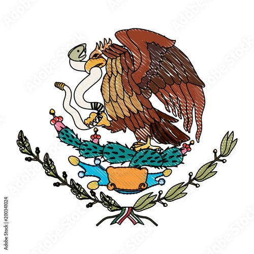 emblem of the mexican flag