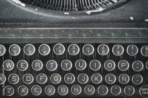 Vintage an old typewriter