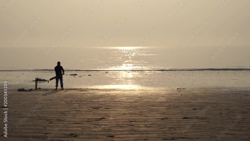 A Sunday evening well spent playing cricket by the sea A Sunday evening well spent playing cricket by the sea
