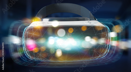 Virtual reality glasses technology illustration 3D rendering